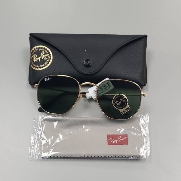 NEW RAY-BAN RB 3548-N 001 Gold Frame Sunglasses with Green Lenses main image 9